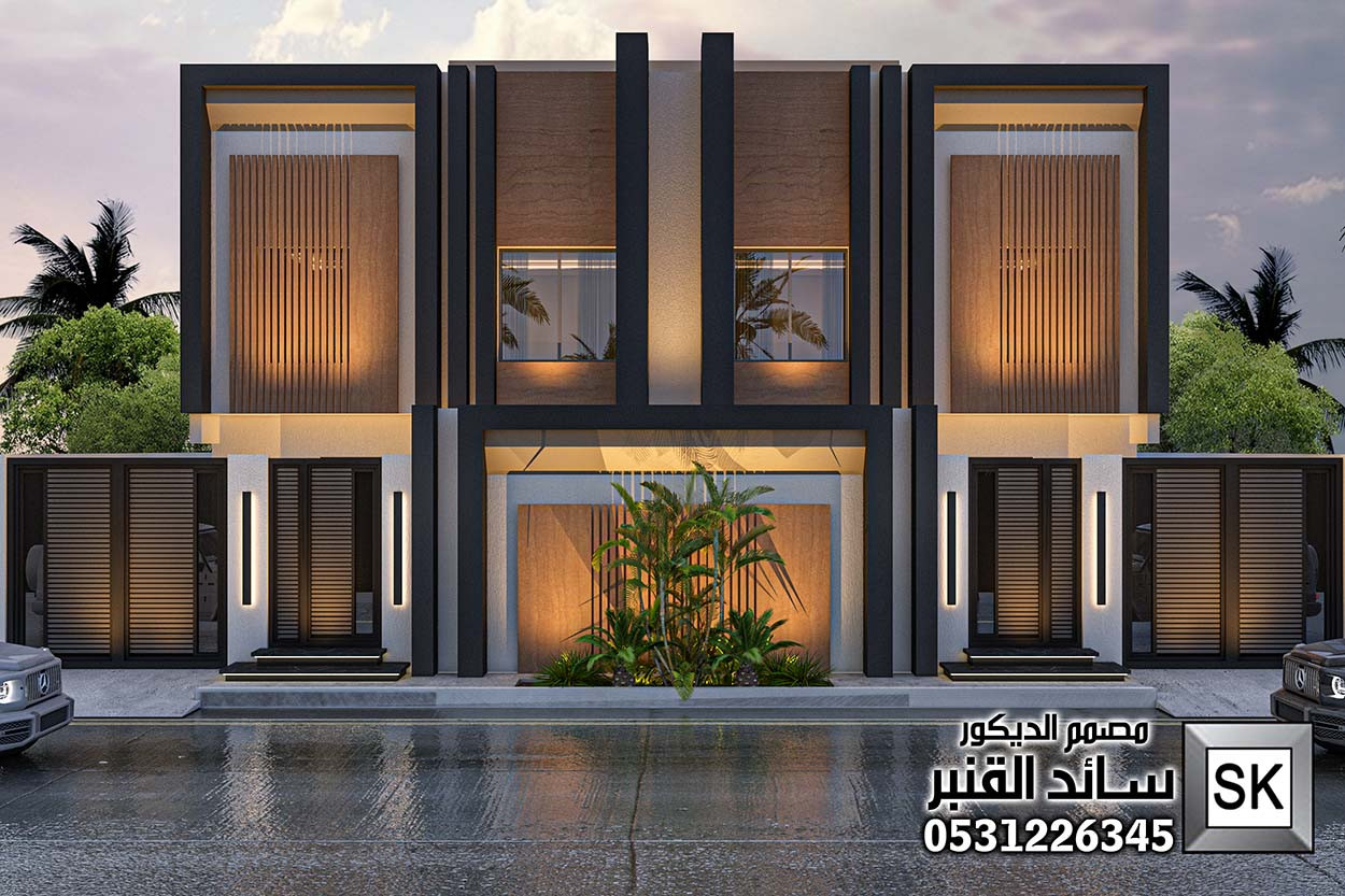 تصميم و تنفيذ  واجهة دوبلكس فخمة في الرياض