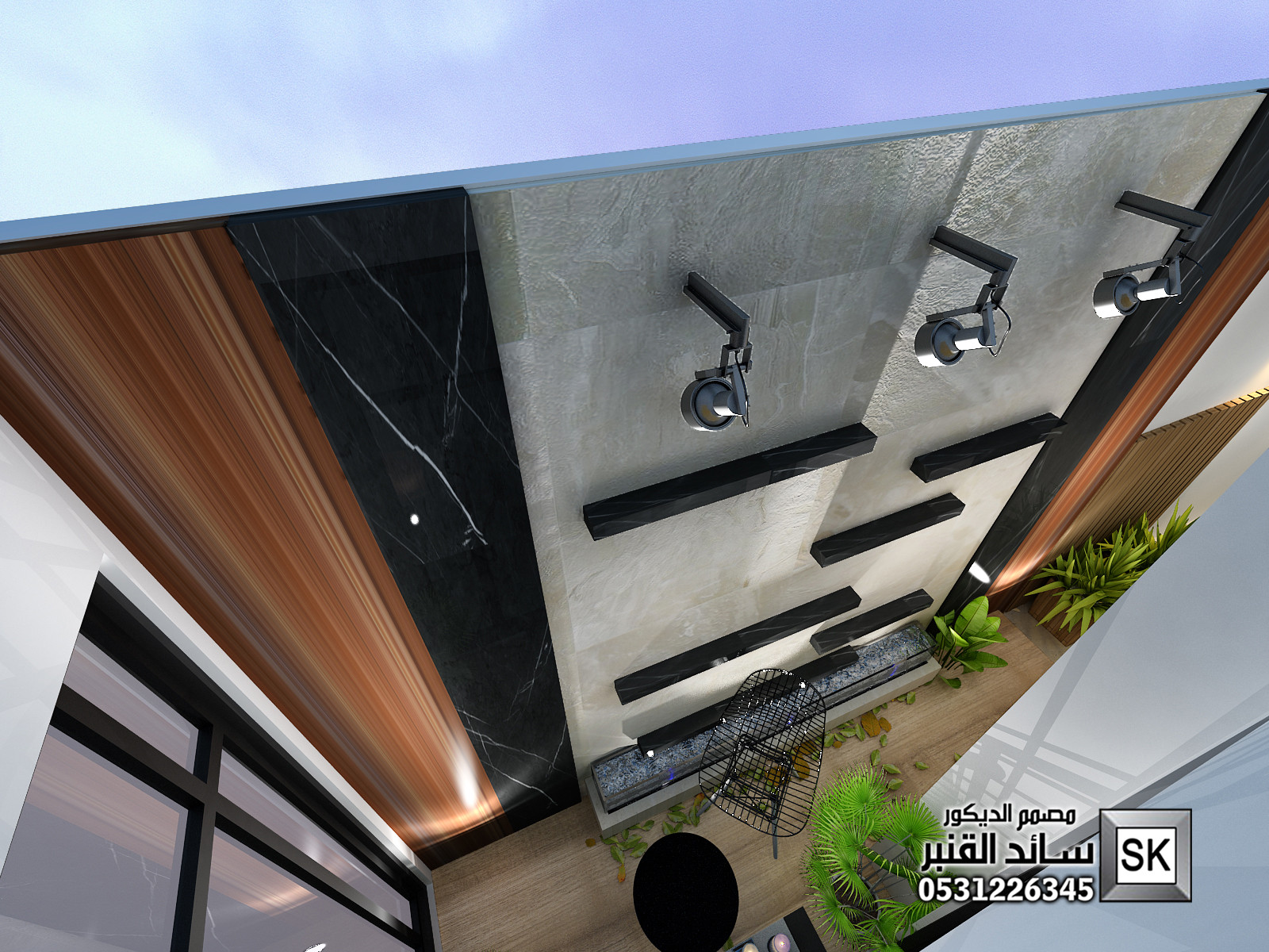 تصميم و تشطيب لاندسكيب منزلي فاخر في الرياض