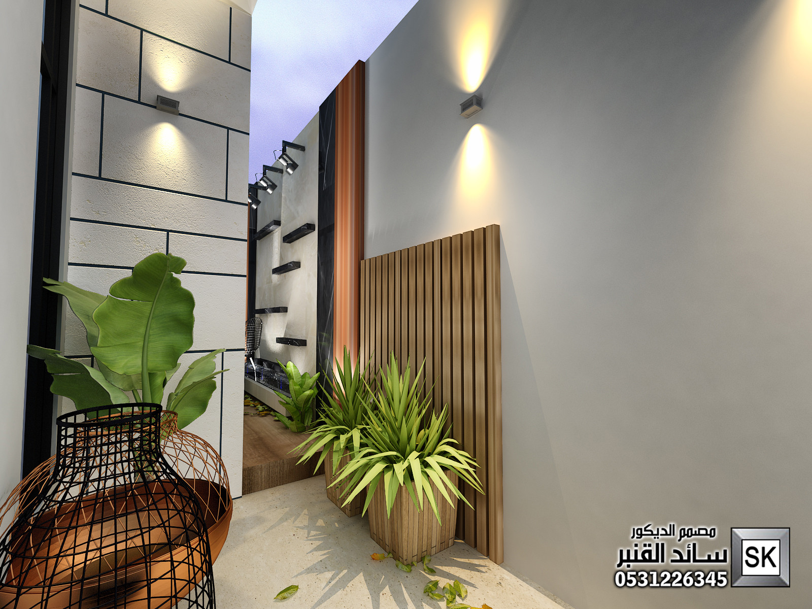 تصميم و تشطيب لاندسكيب منزلي فاخر في الرياض