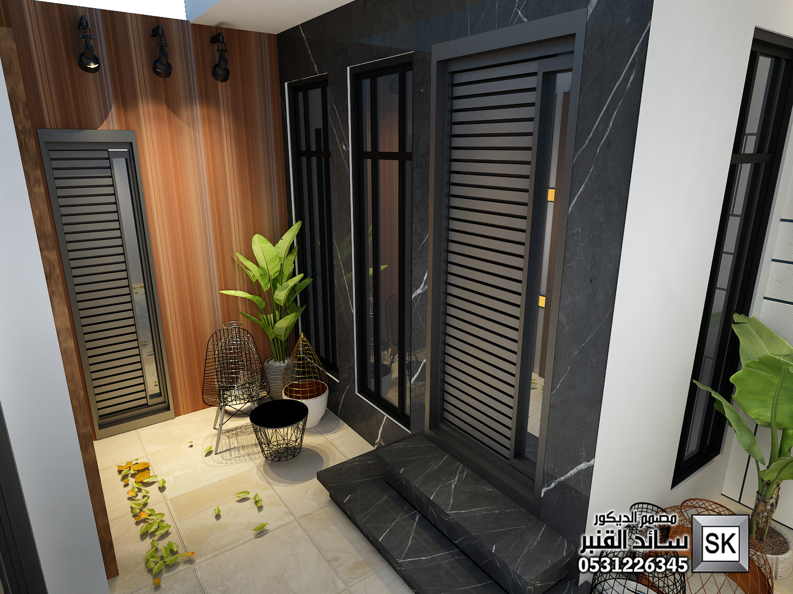 تصميم و تشطيب لاندسكيب منزلي فاخر في الرياض