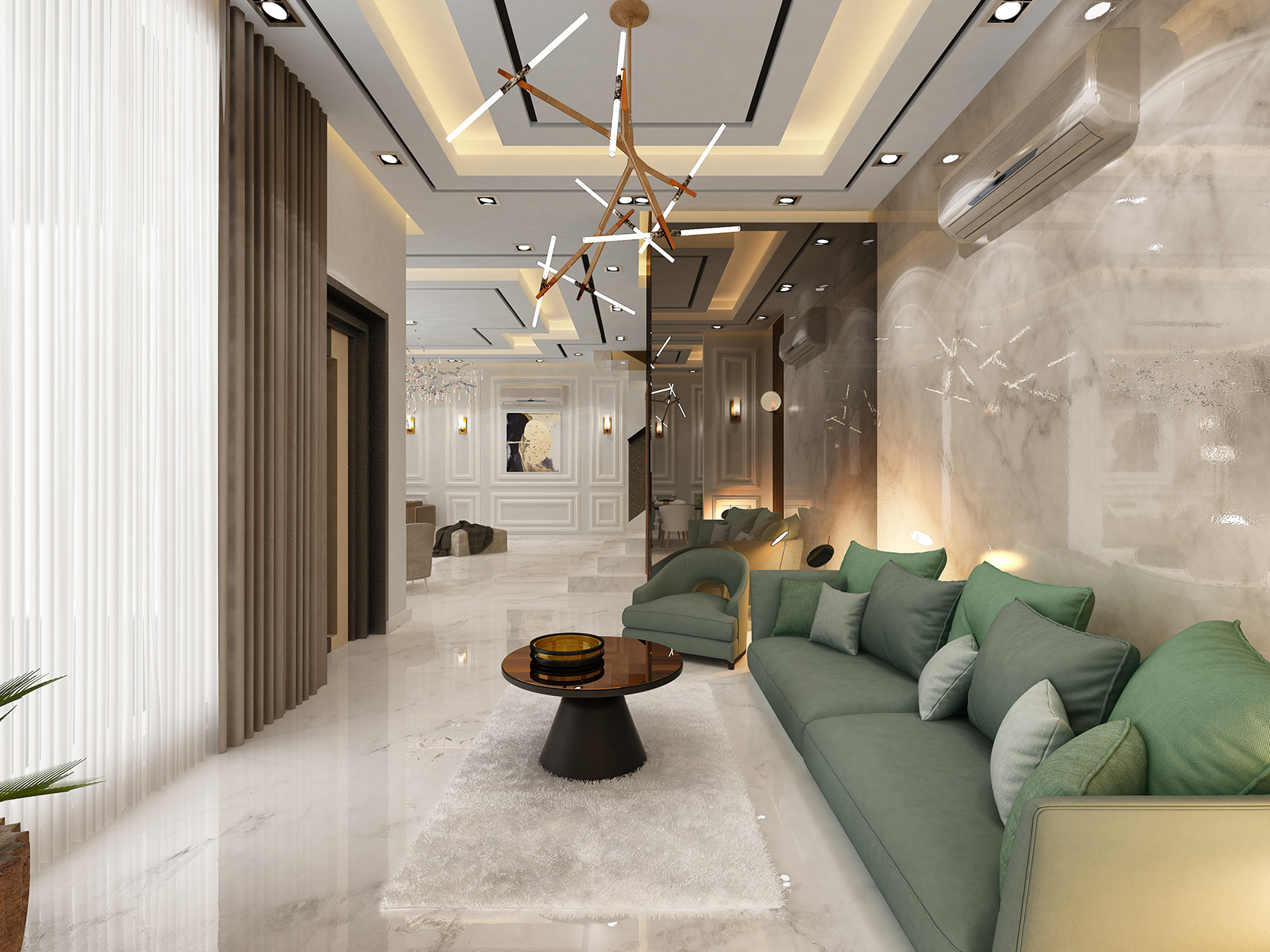 تصميم و تنفيذ ديكور داخلي فاخر في الدمام