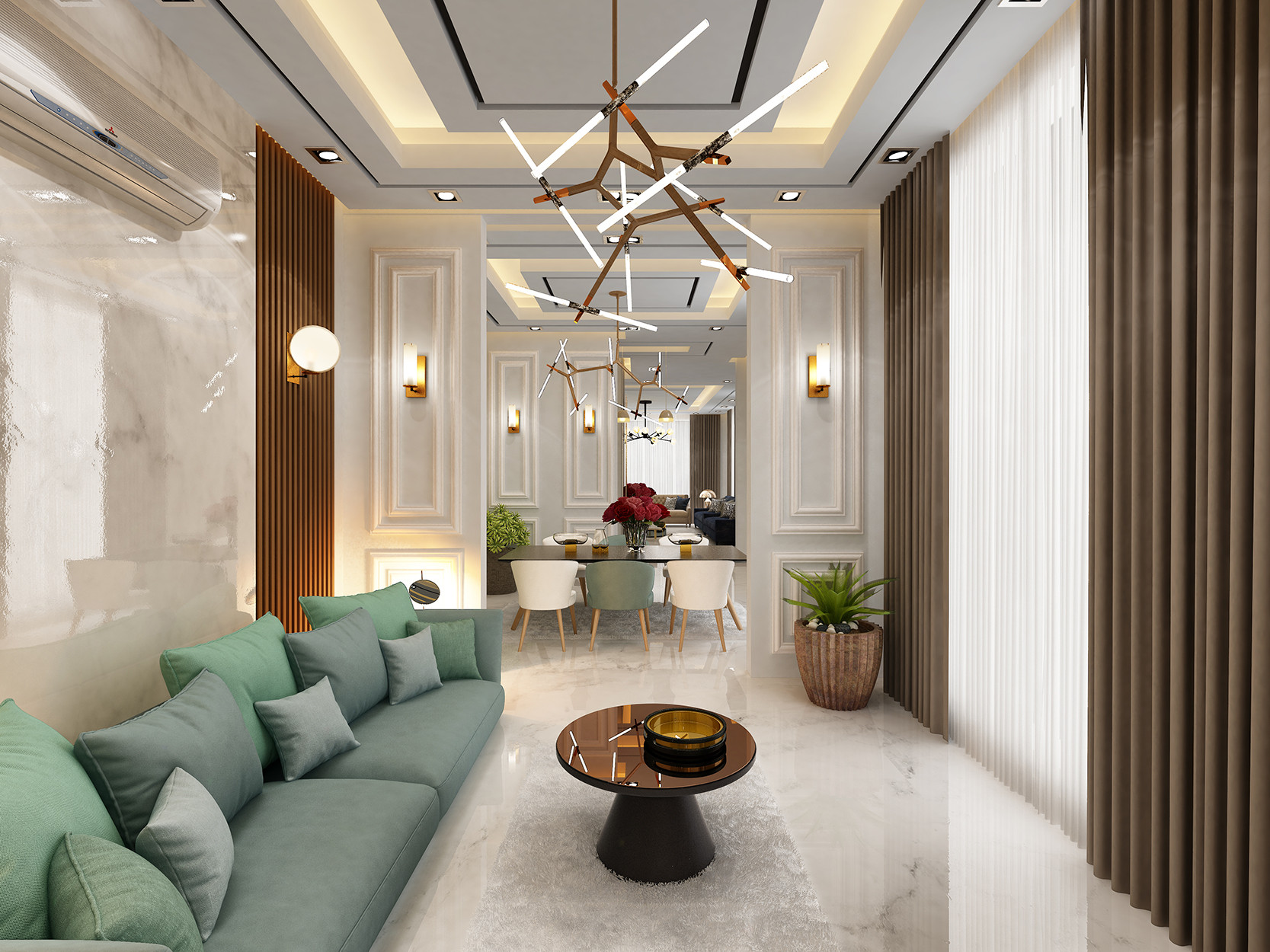 تصميم و تنفيذ ديكور داخلي فاخر في الدمام