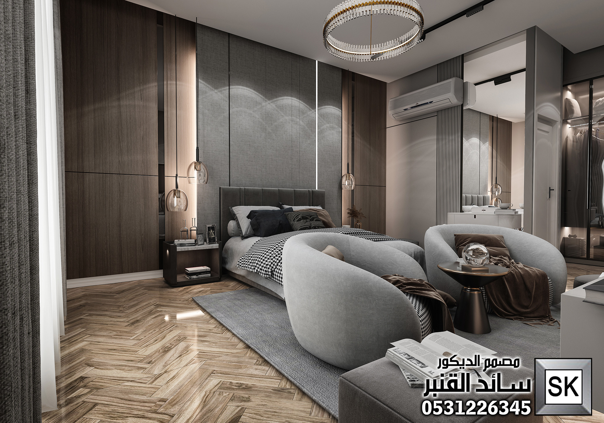 غرفة نوم رئيسية فندقية في الرياض