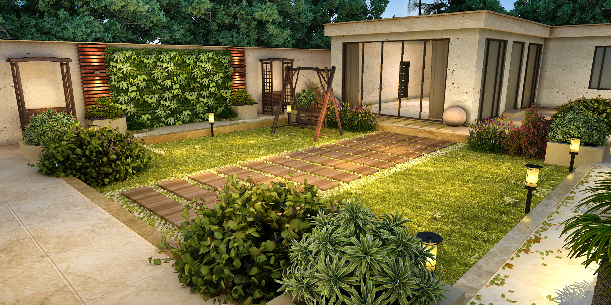 مصمم لاندسكيب مزارع و شاليهات محترف في الرياض