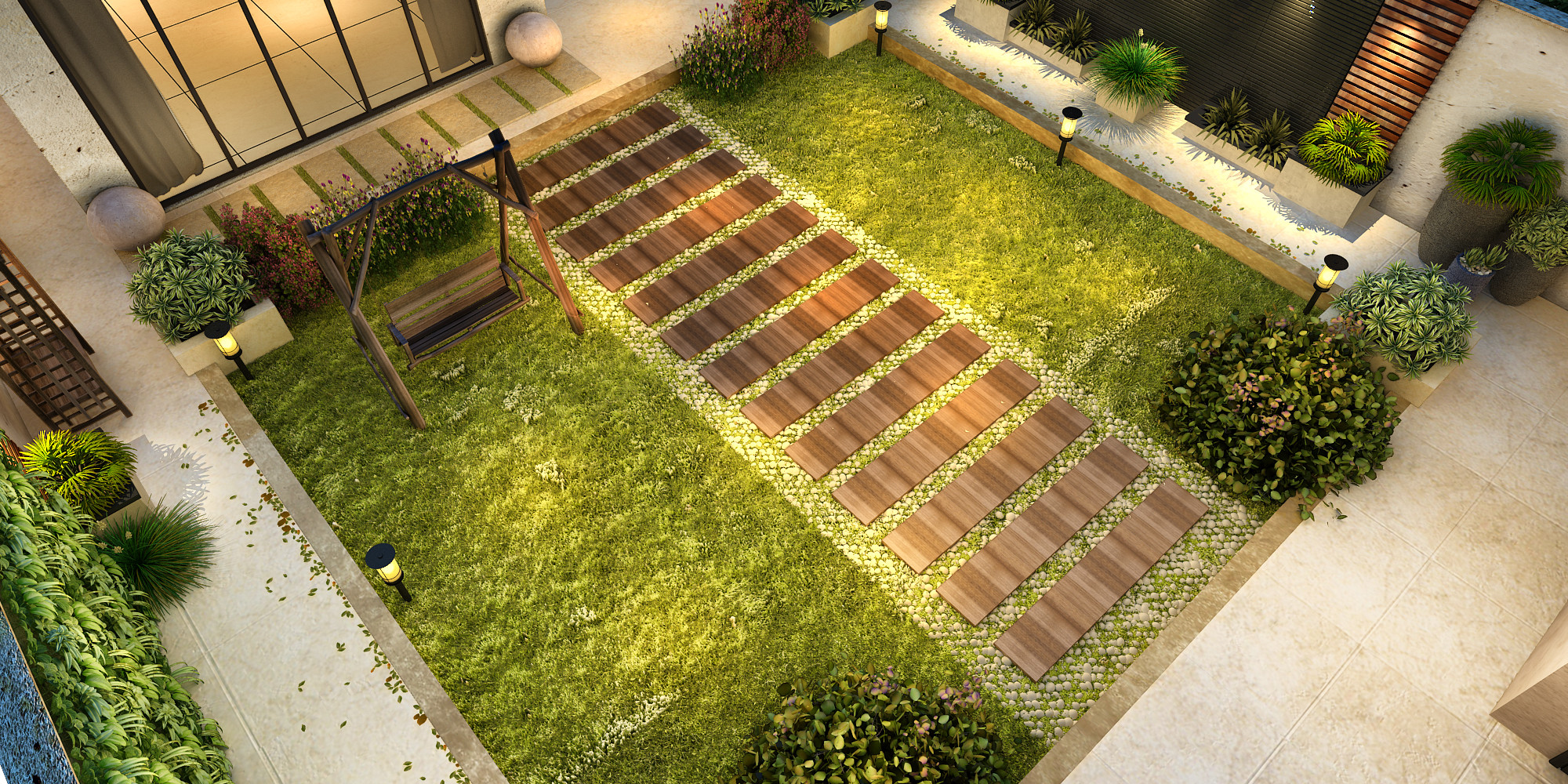 مصمم لاندسكيب مزارع و شاليهات محترف في الرياض