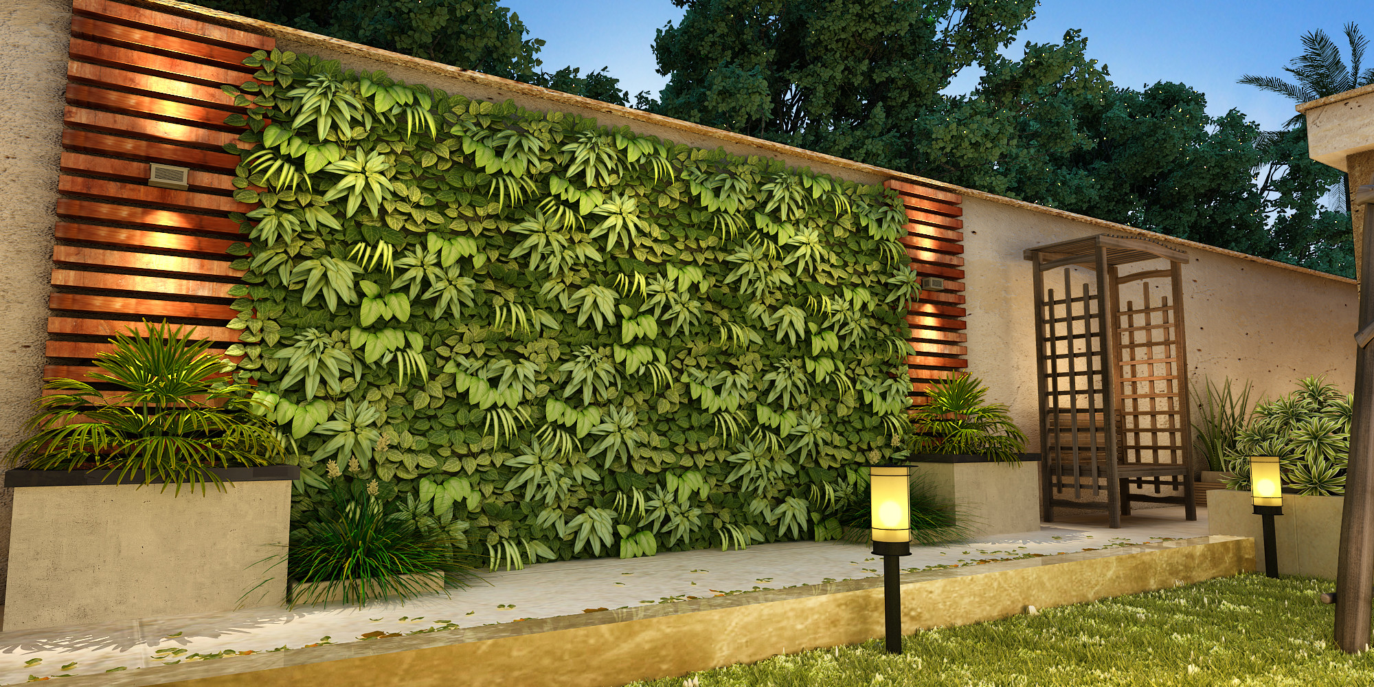 مصمم لاندسكيب مزارع و شاليهات محترف في الرياض