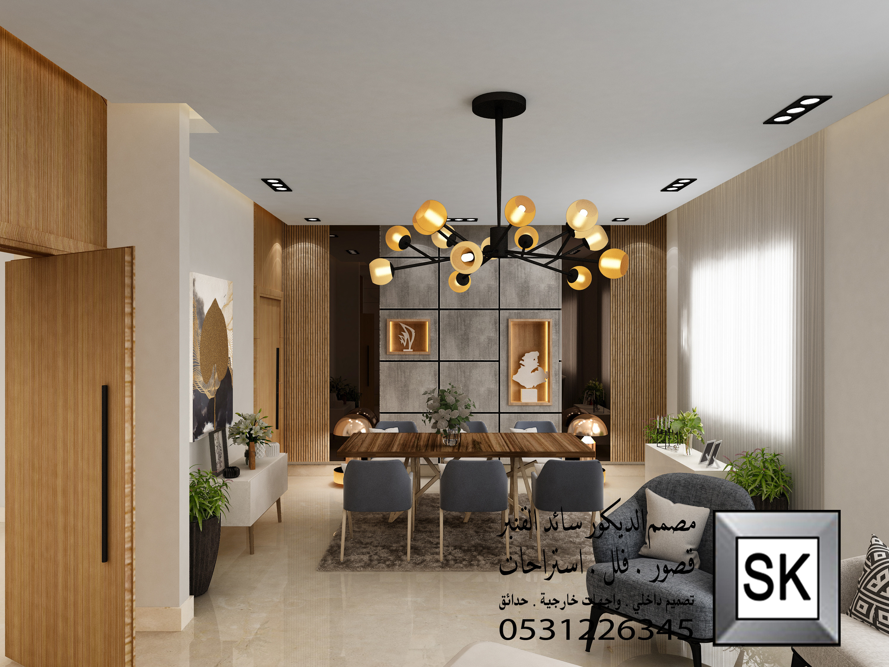 تصميم و تنفيذ ديكور داخلي فاخر في الرياض