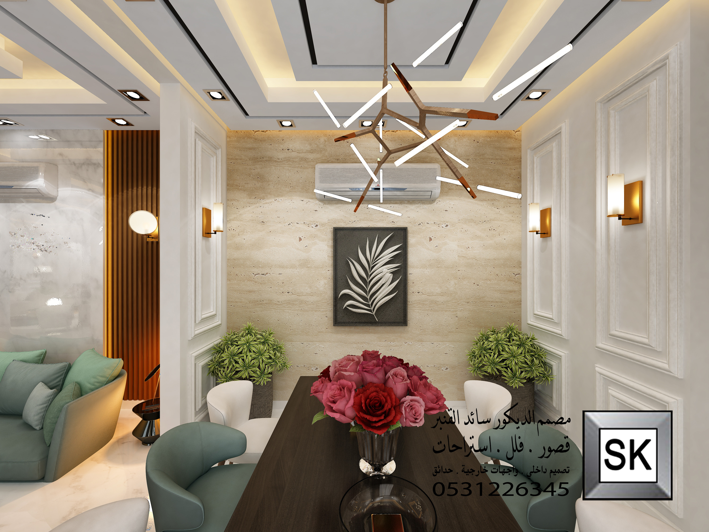 تصميم و تنفيذ ديكور داخلي فاخر في الرياض