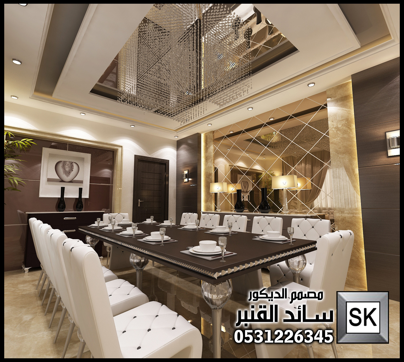 تصميم و تنفيذ ديكور داخلي فاخر في الرياض