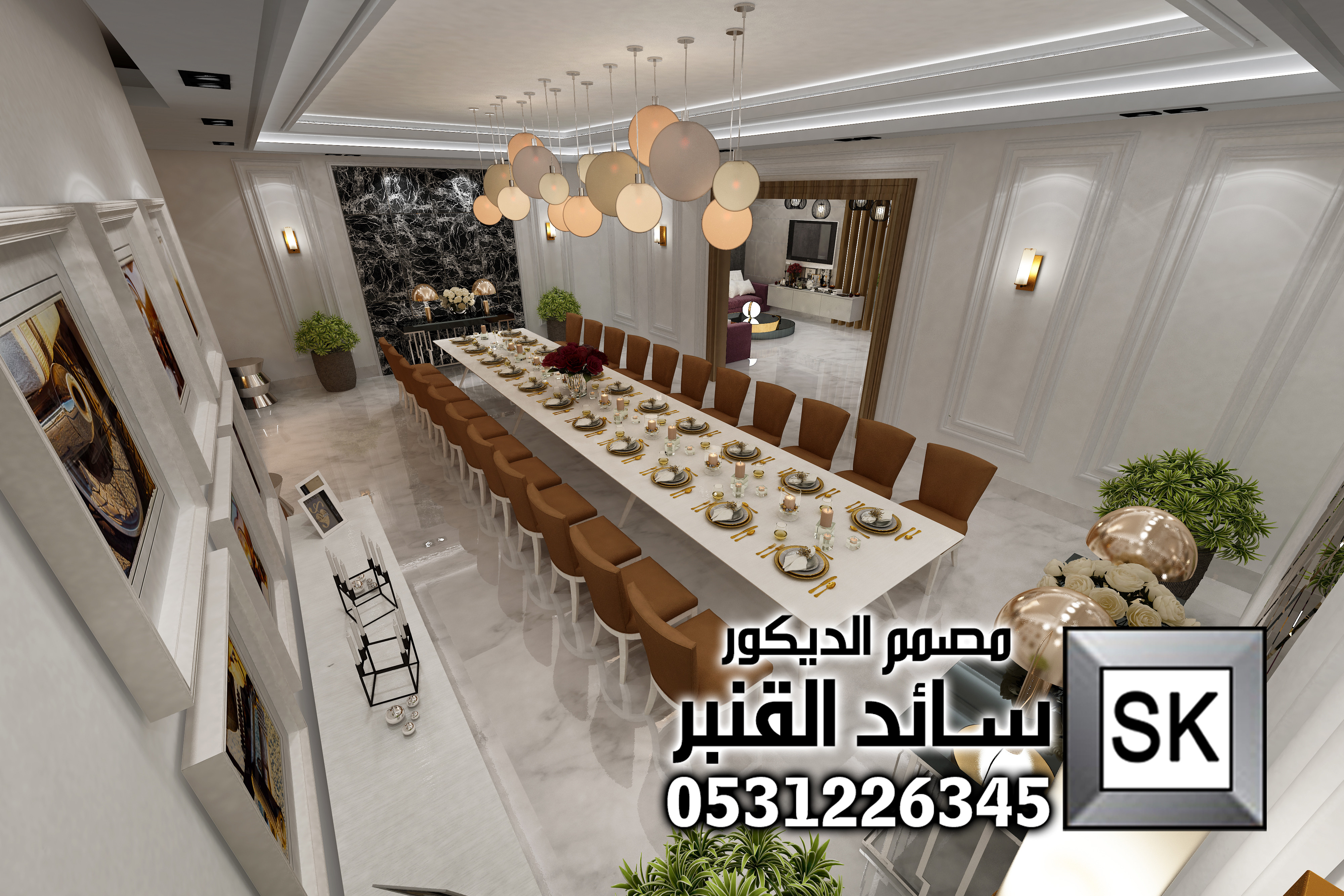 تصميم و تنفيذ ديكور داخلي فاخر في الرياض