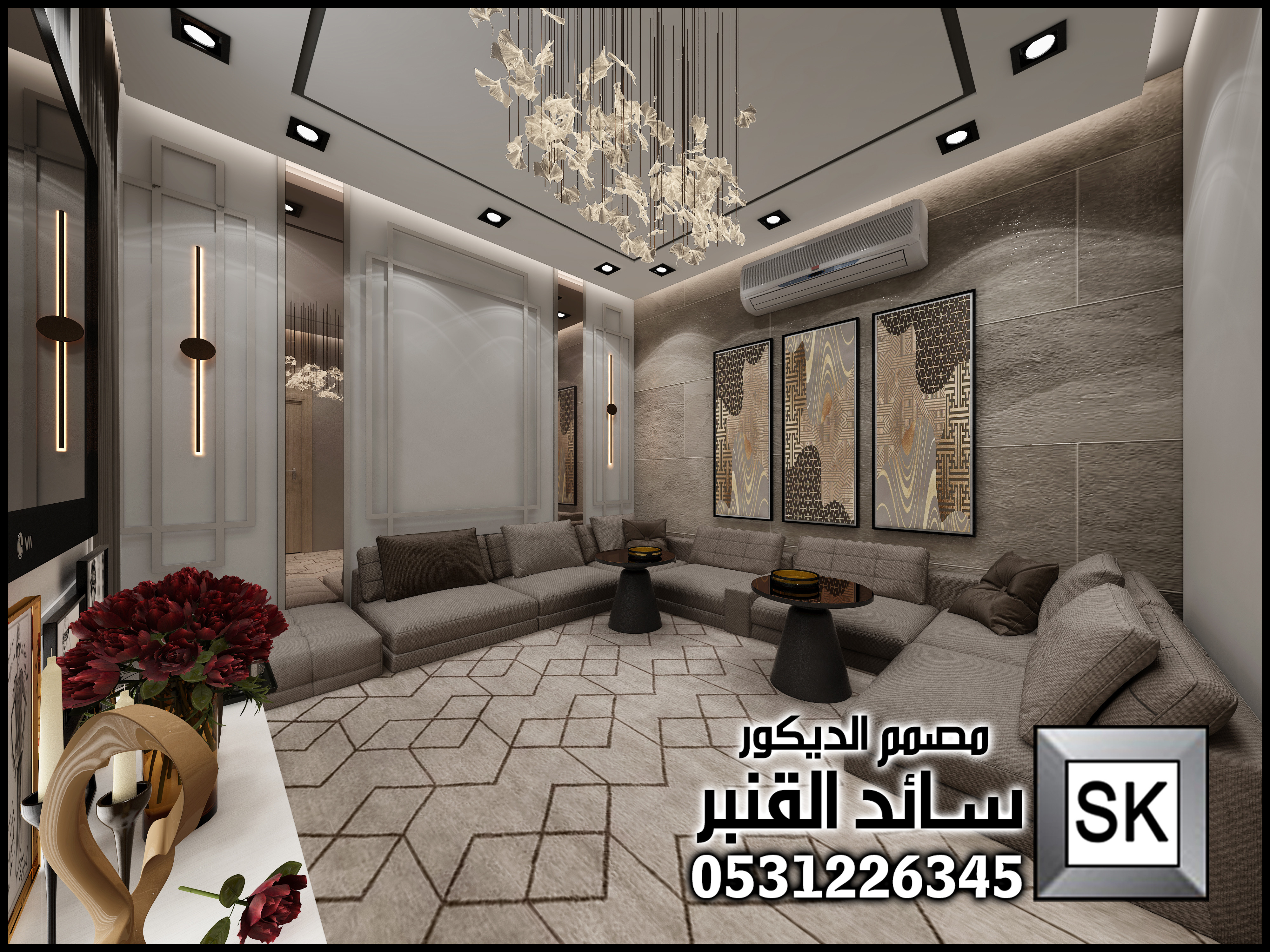 تصميم و تشطيب ملحق خارجي فاخر في الرياض