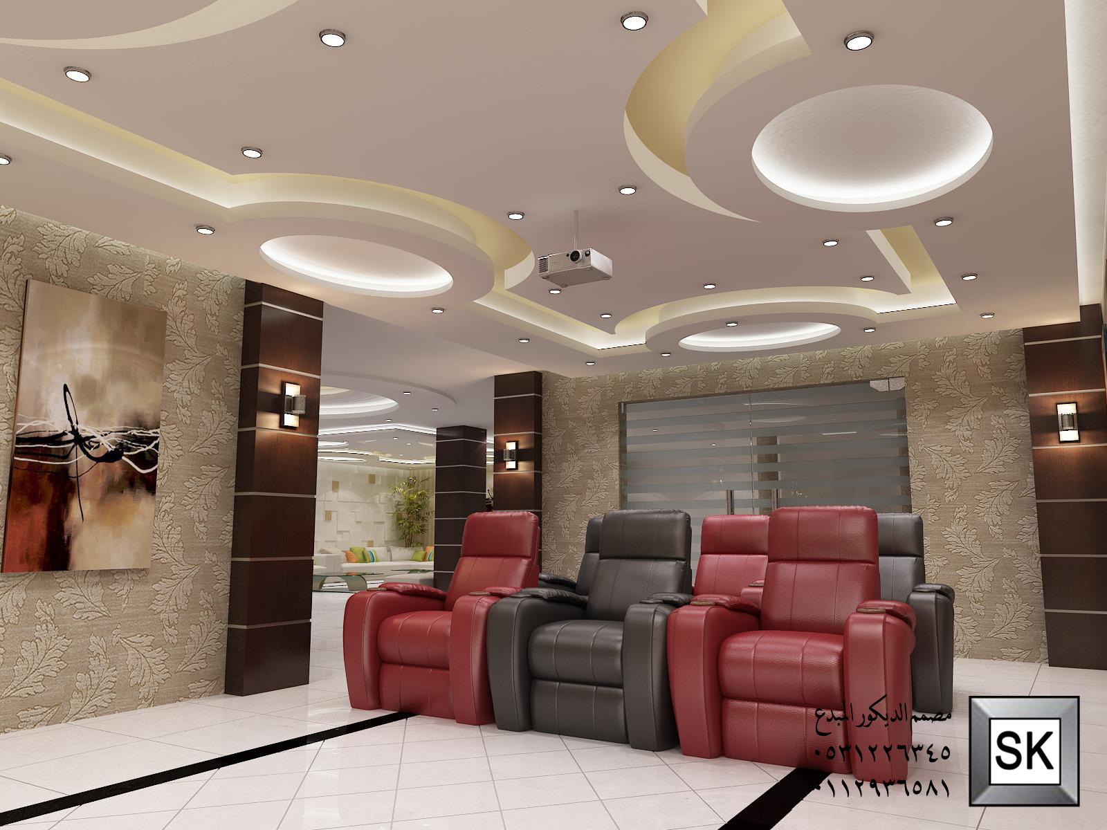 تصميم و تنفيذ غرف سينما فخمة في الرياض
