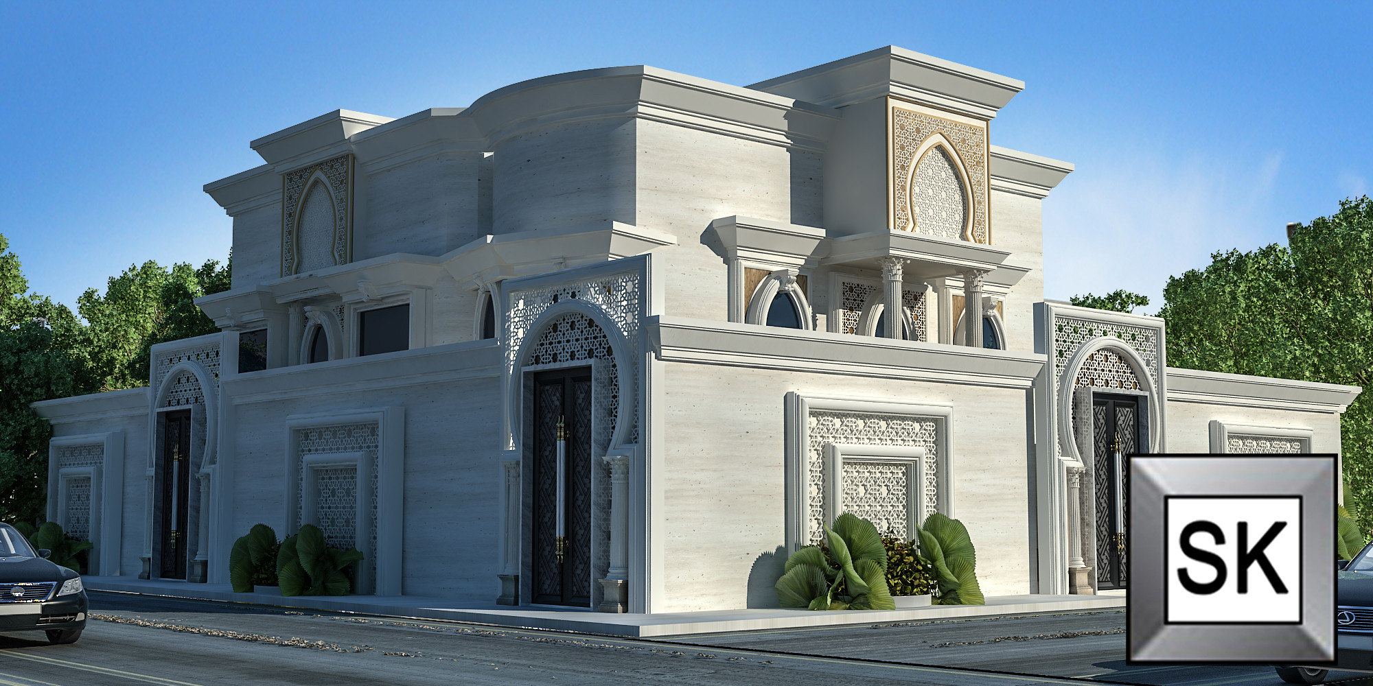 واجهة إسلامية أندلسية فخمة في الرياض