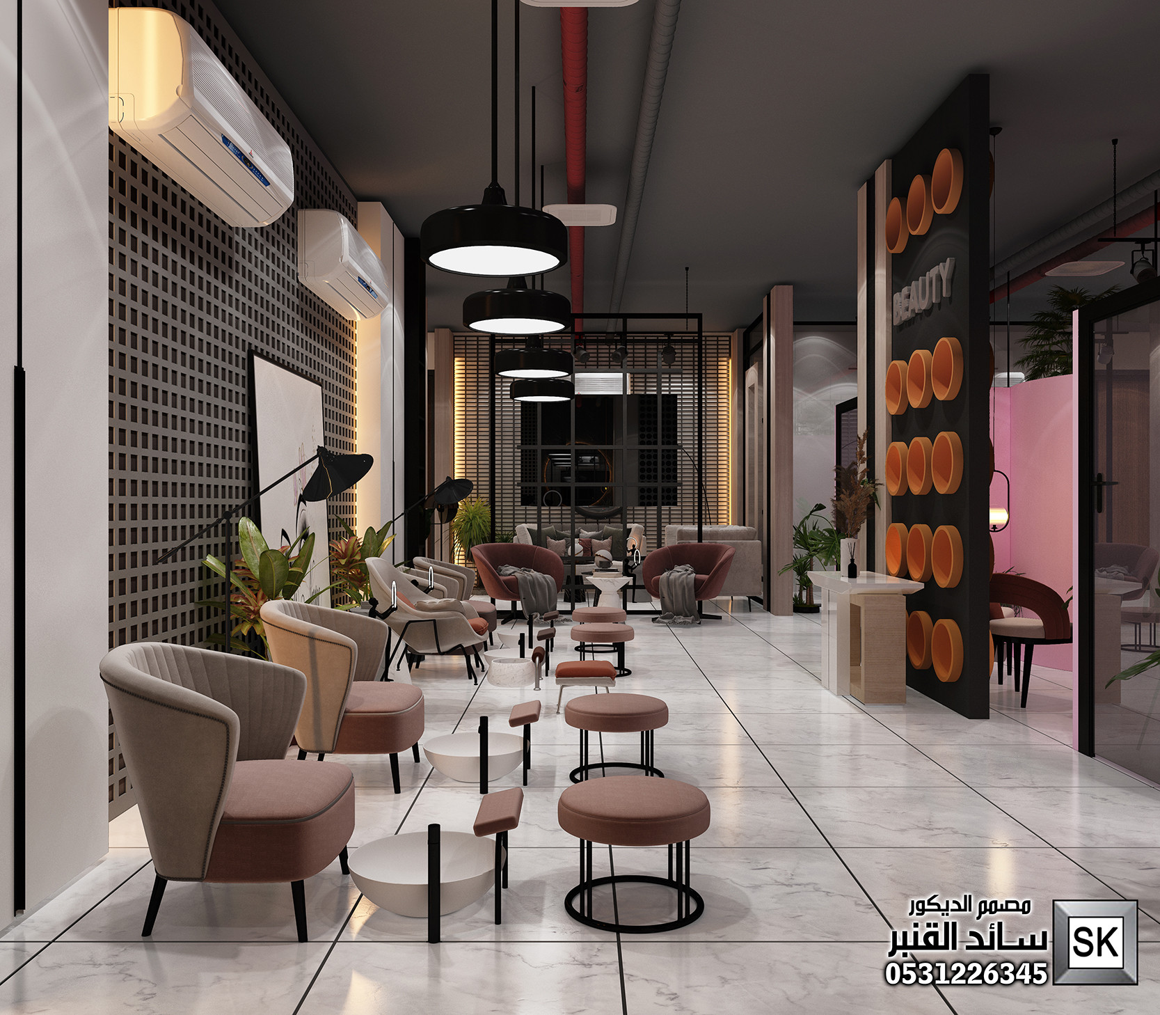 تصميم و تنفيذ مشغل تزيين نسائي في الرياض