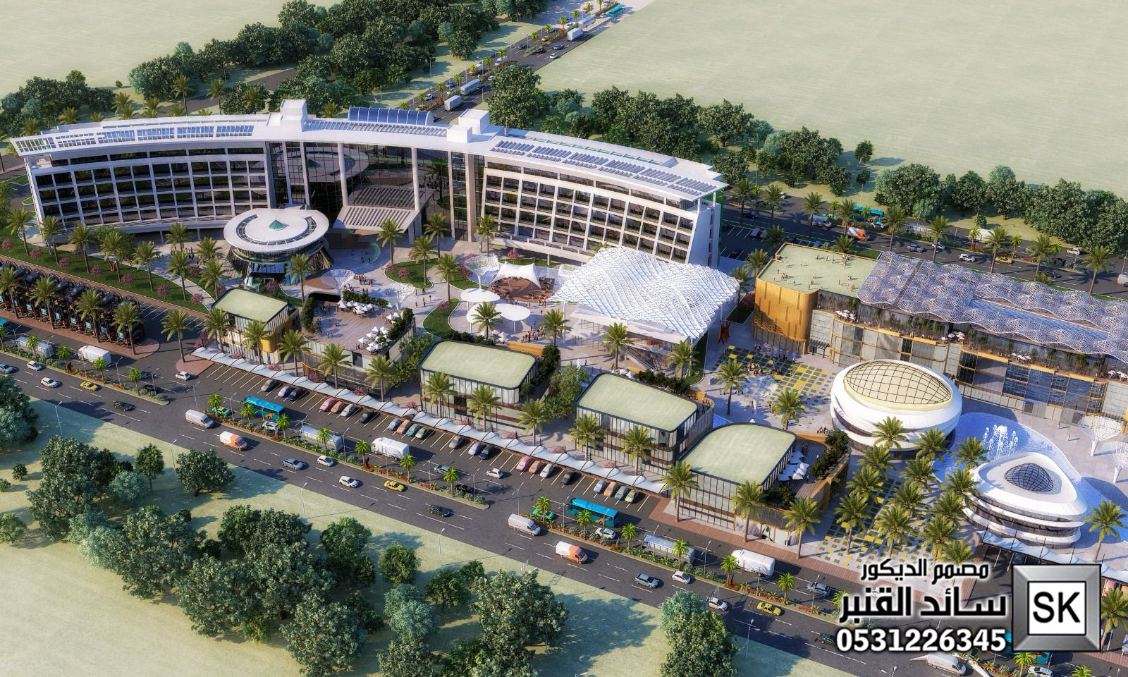 تصميم و تنفيذ مولات و مراكز تجارية و مجمع تجاري فاخر في الرياض