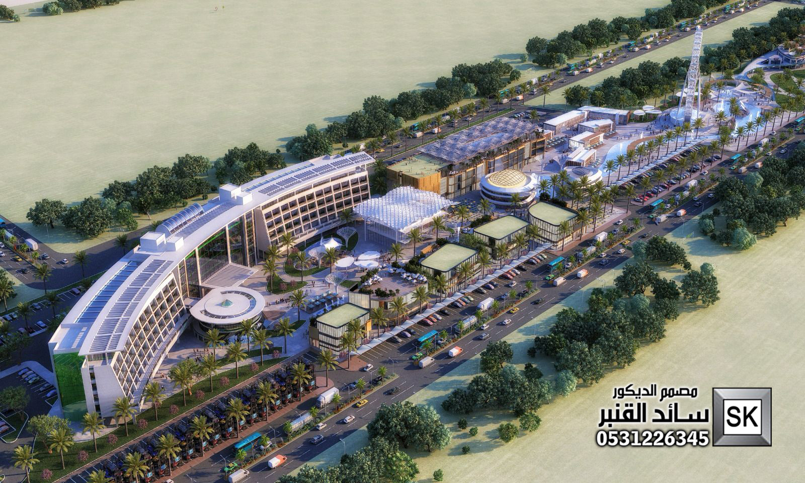 تصميم و تنفيذ مولات و مراكز تجارية و مجمع تجاري فاخر في الرياض