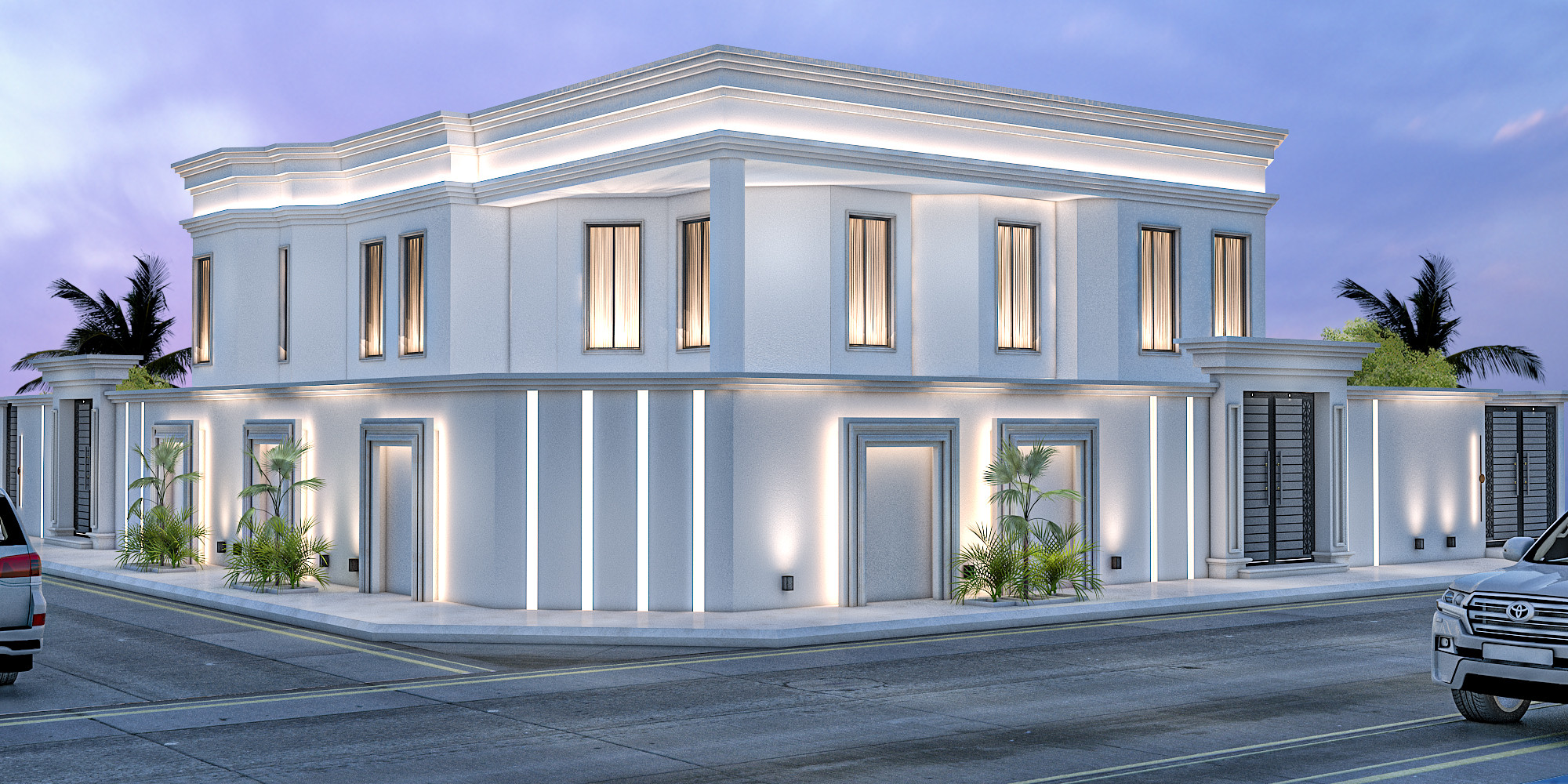 تصميم و ترميم واجهات نيوكلاسيك فخمة في الرياض