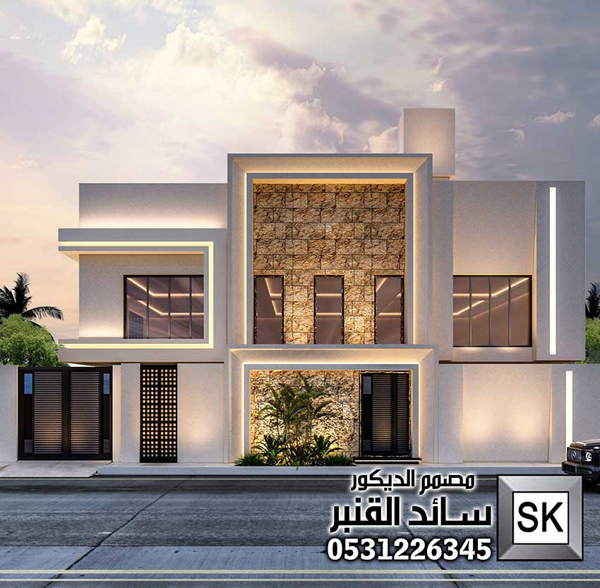 خصومات اليوم الوطني السعودي صمم معنا واجهة خارجية فقط 995 ريال شامل هدية تصميم الحديقة