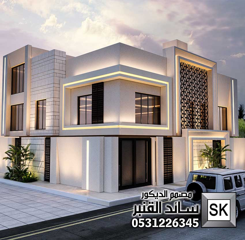 خصومات اليوم الوطني السعودي صمم معنا واجهة خارجية فقط 995 ريال شامل هدية تصميم الحديقة