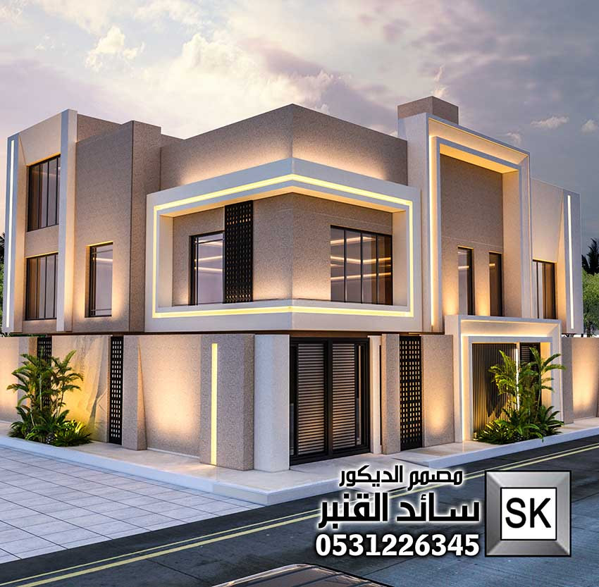 خصومات اليوم الوطني فقط 995 ريال صمم معنا واجهة + حديقة فيلا