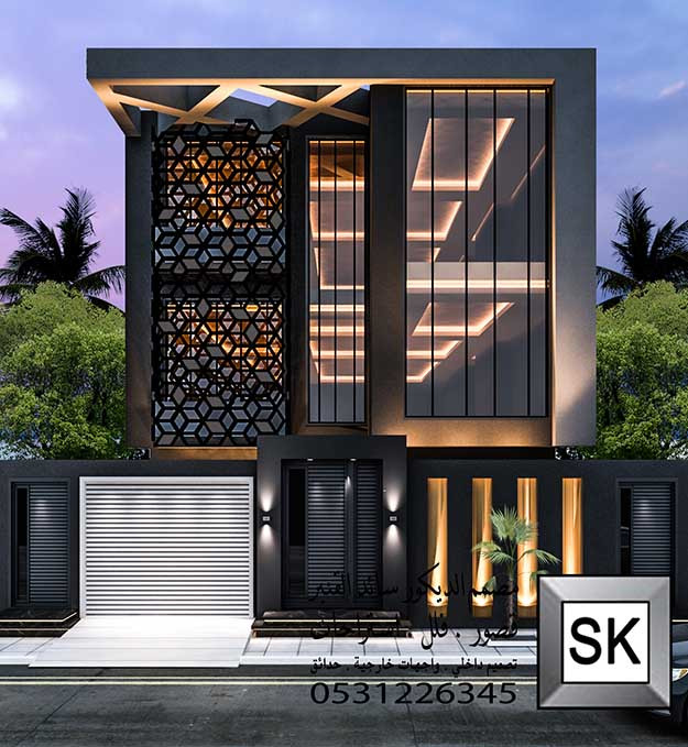 خصومات اليوم الوطني فقط 995 ريال صمم معنا واجهة + حديقة فيلا