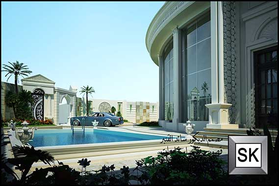 واجهة قصور فخمة في الرياض