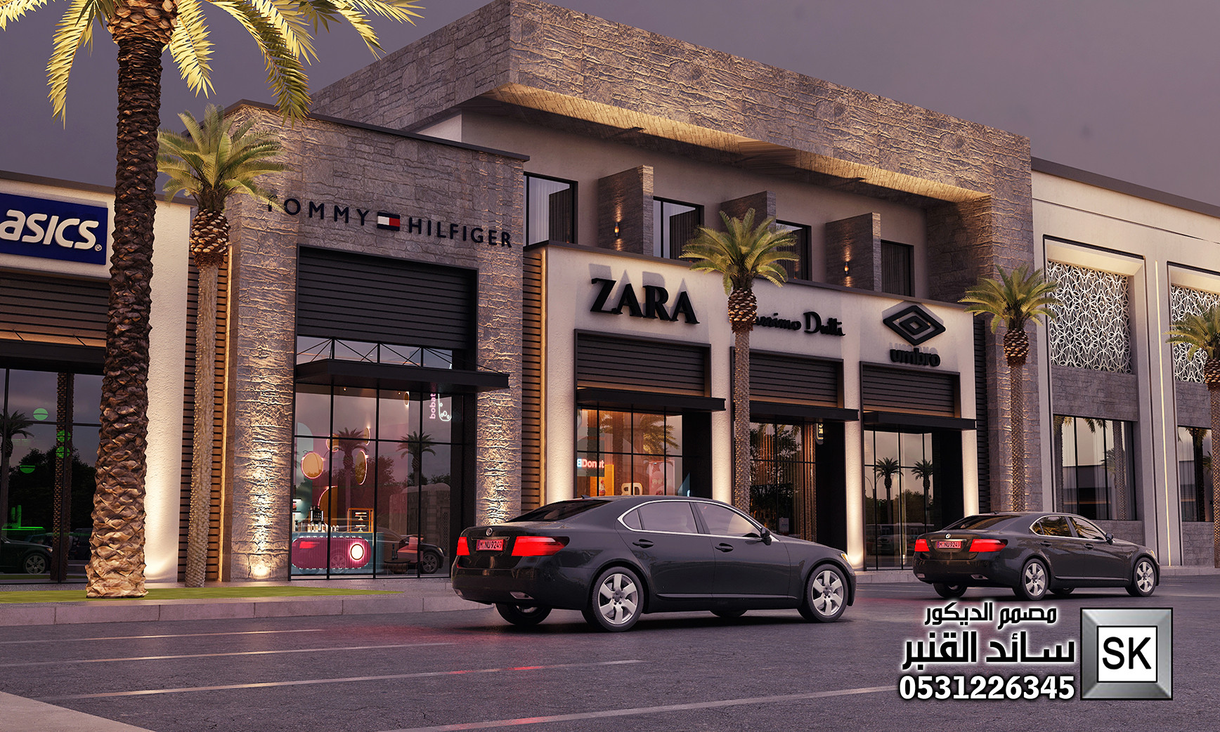 تصميم و تنفيذ واجهات مولات و أسواق تجارية و محلات و مجمعات فخمة في الرياض