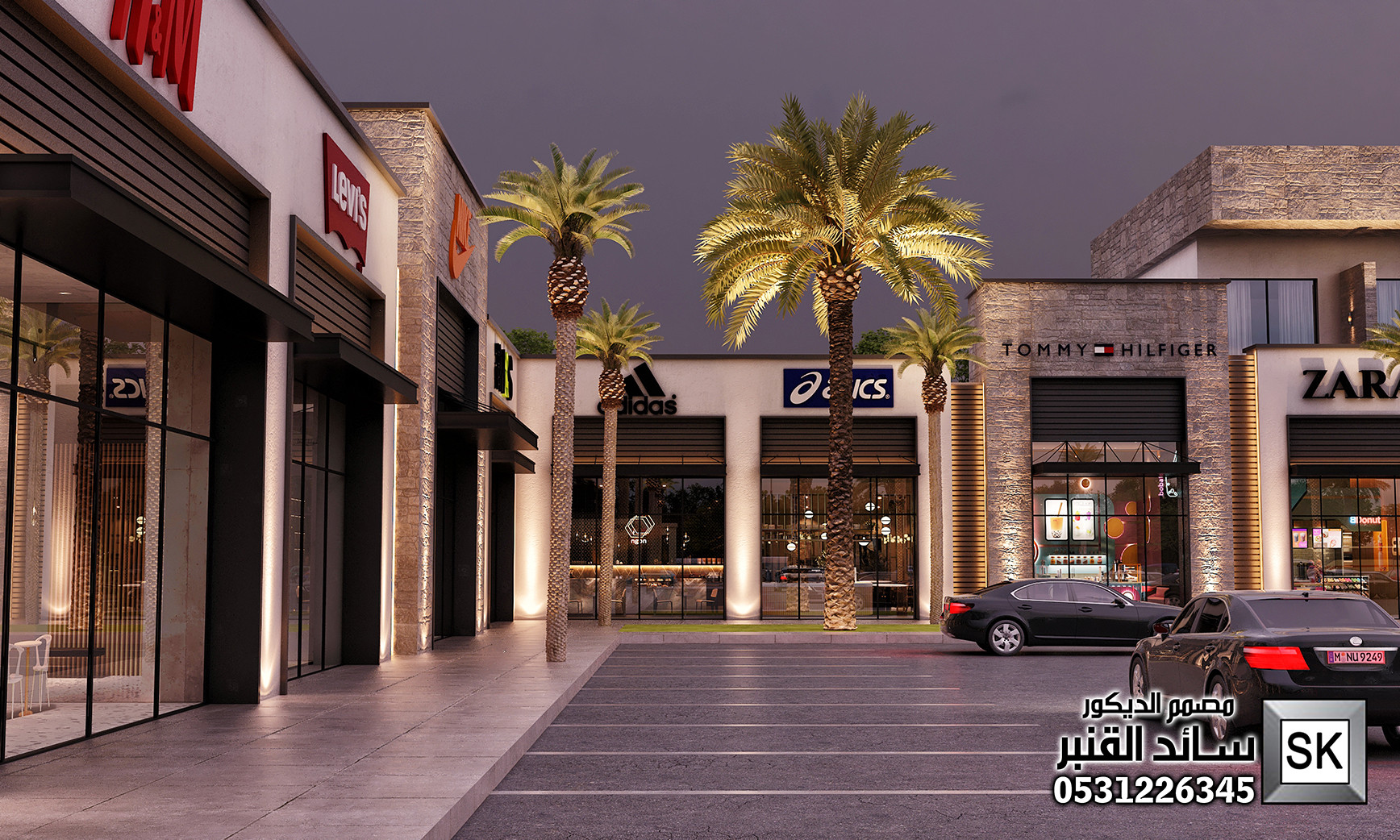 تصميم و تنفيذ واجهات مولات و أسواق تجارية و محلات و مجمعات فخمة في الرياض