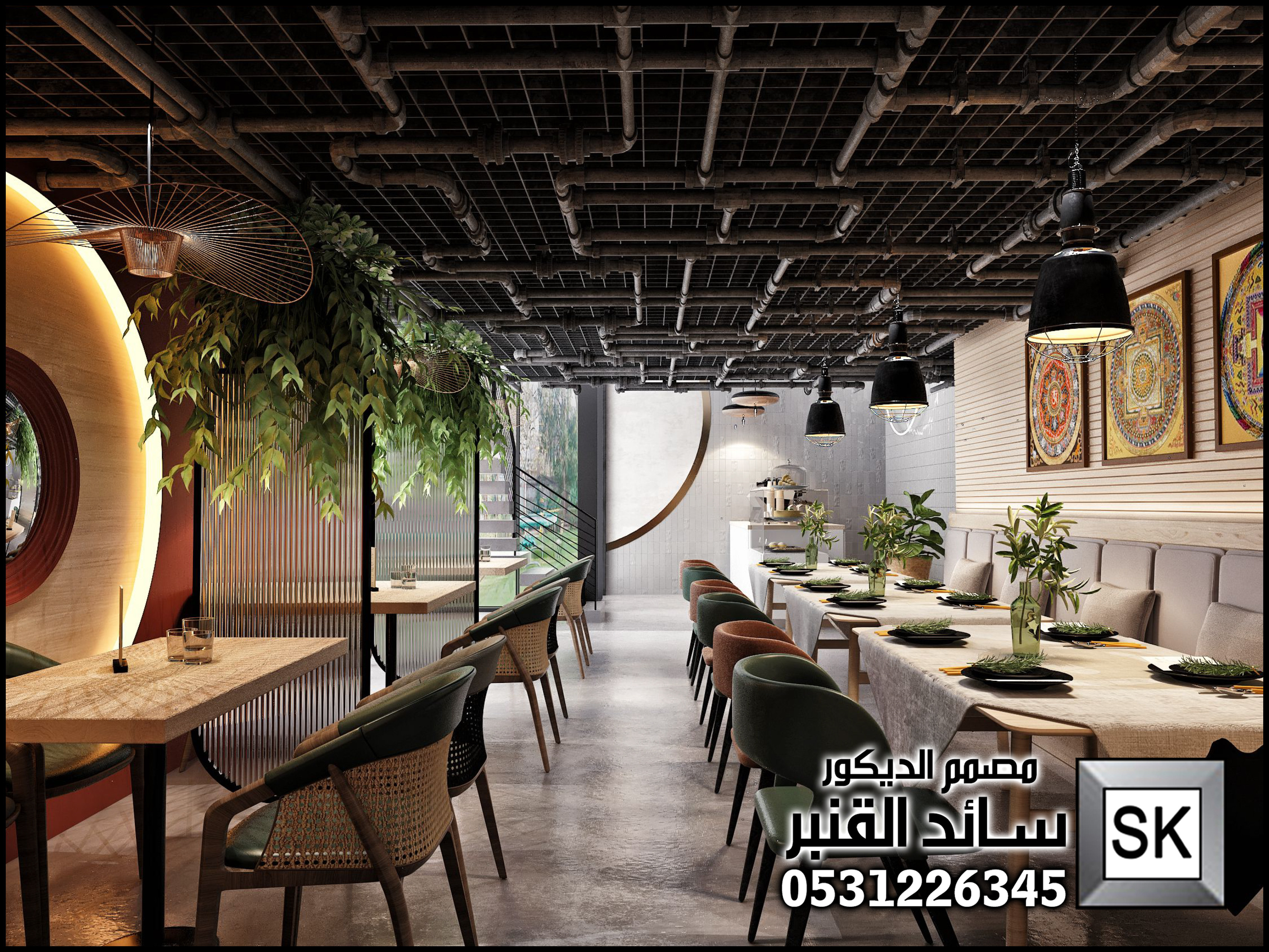 تصميم و تنفيذ مطاعم و كافيهات فخمة في الرياض