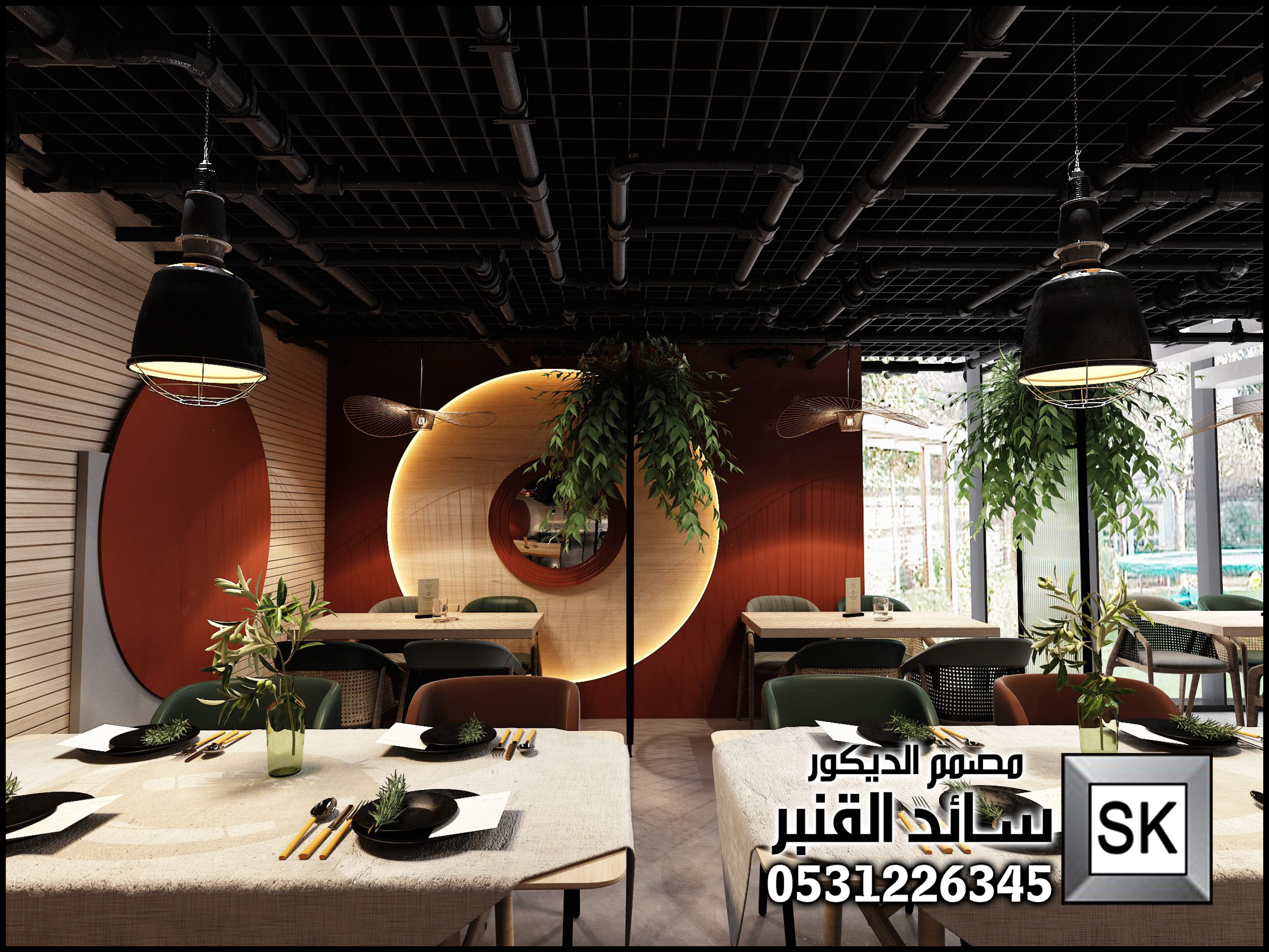 تصميم و تنفيذ مطاعم و كافيهات فخمة في الرياض