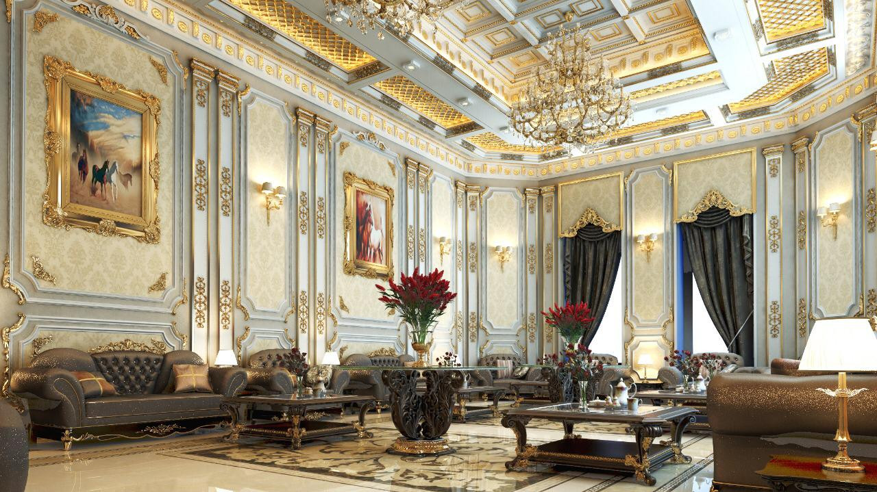 تشطيب مجلس رجال عالمفتاح شامل التصميم المجاني في الرياض