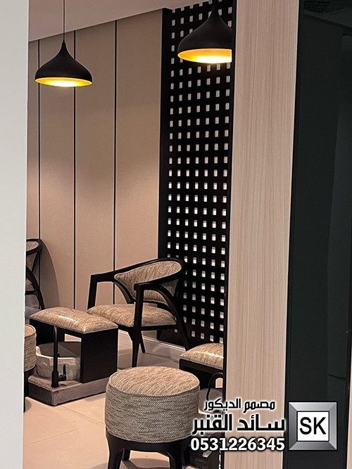 تشطيب و ترميم صالون تجميل في الرياض شامل التصميم المجاني