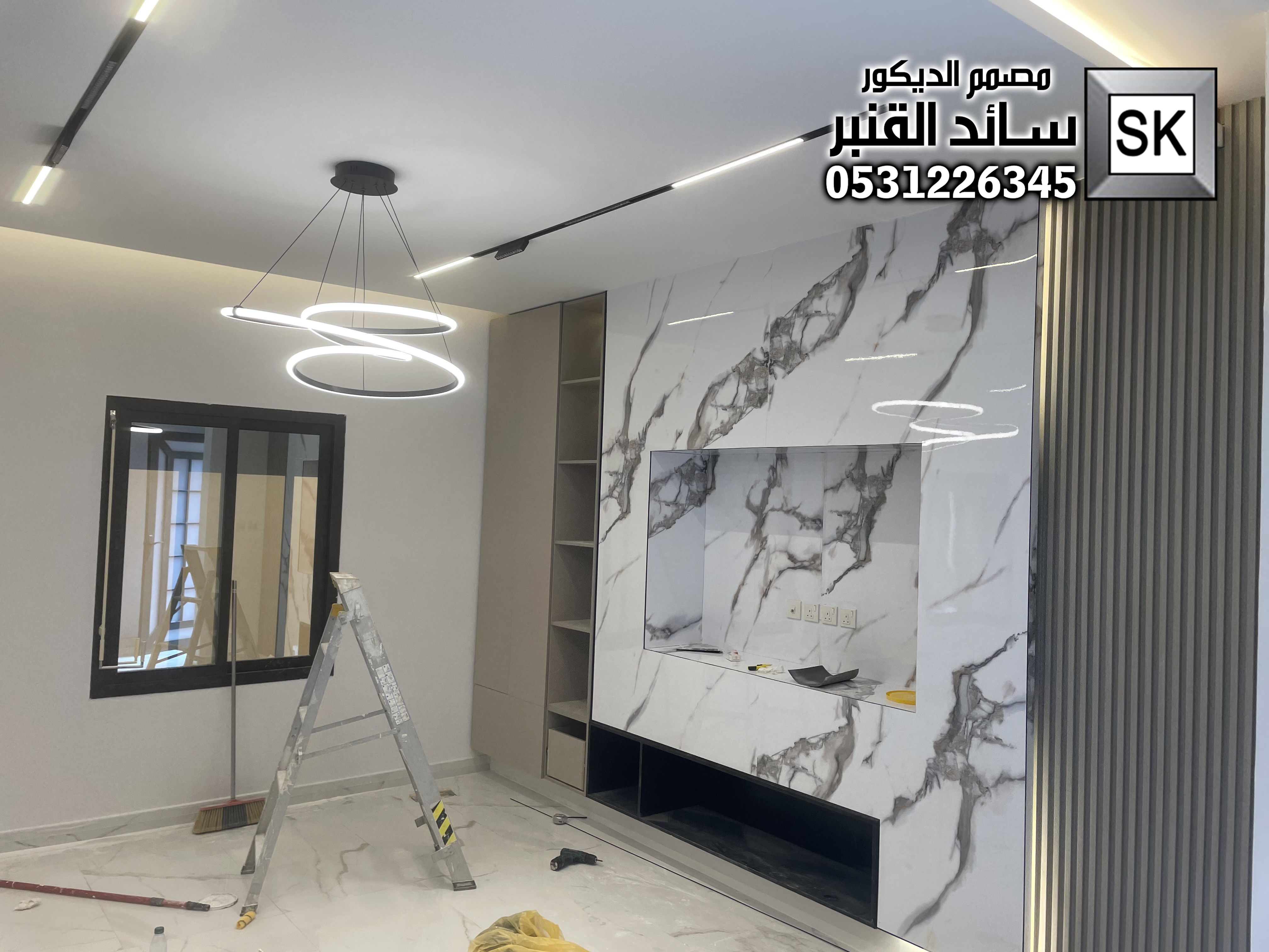 تشطيب بديل شيبورد و بديل رخام و مرايا و جدران تلفاز في الرياض
