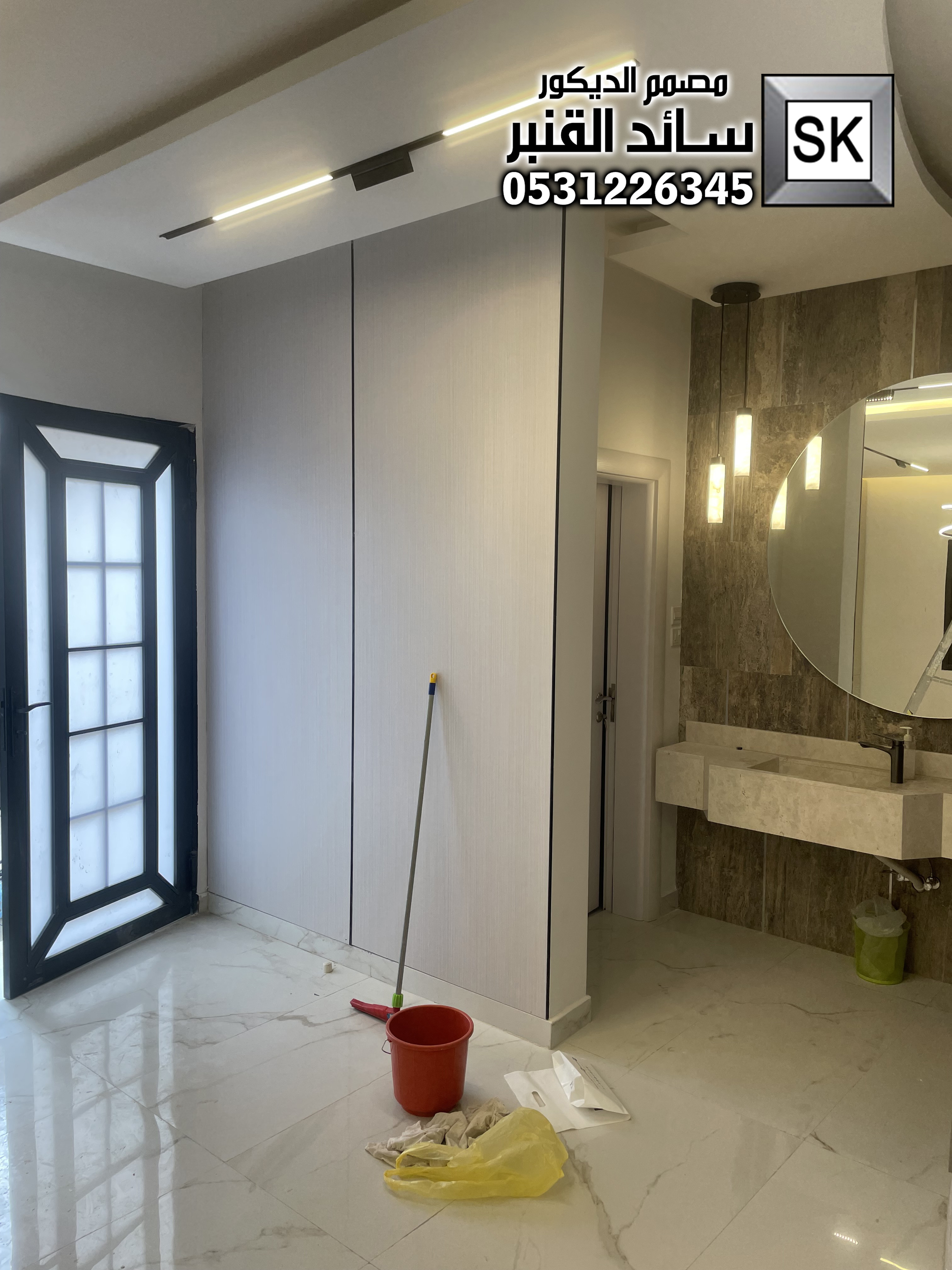 تشطيب بديل شيبورد و بديل رخام و مرايا و جدران تلفاز في الرياض