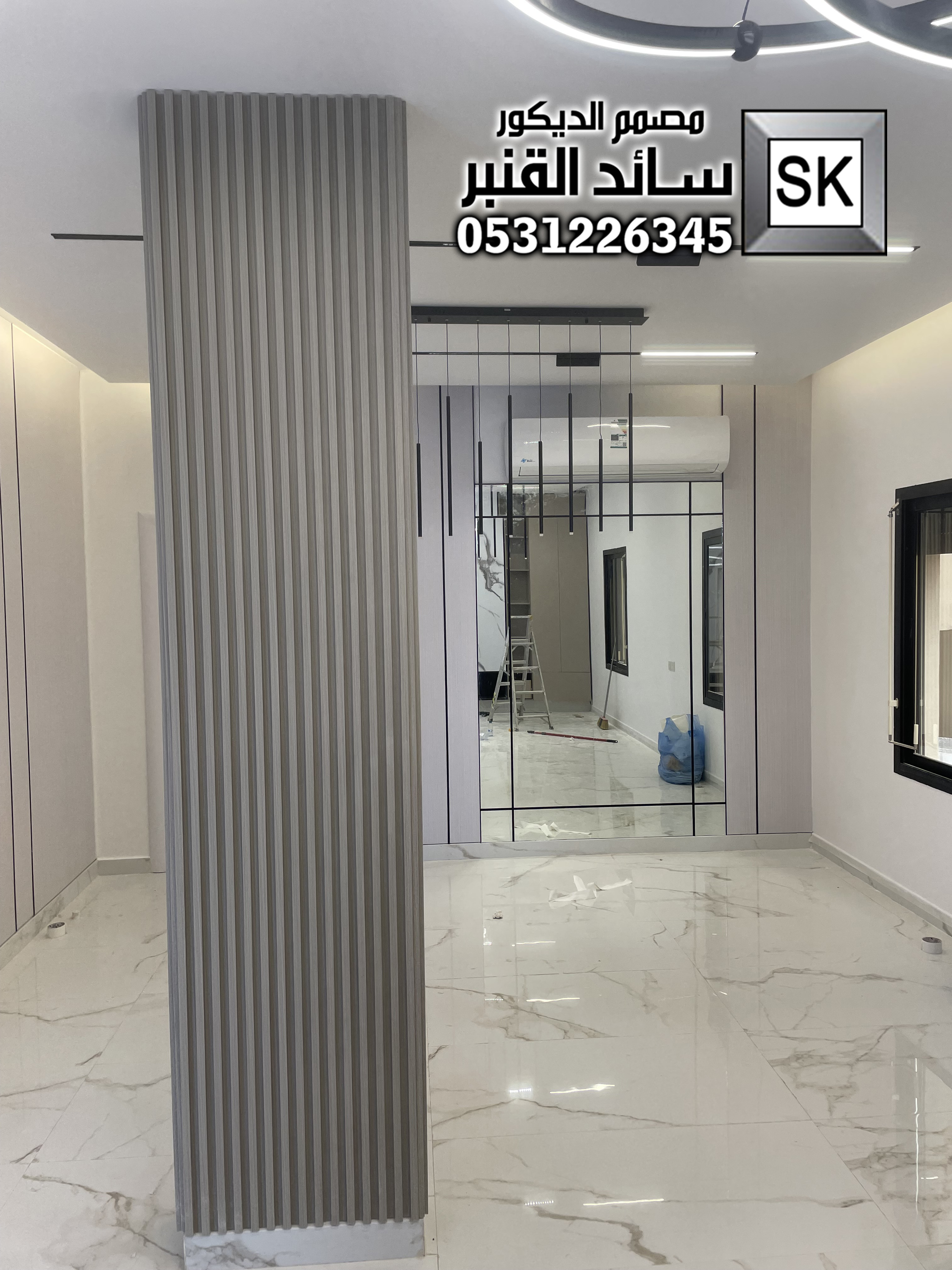 تشطيب بديل شيبورد و بديل رخام و مرايا و جدران تلفاز في الرياض