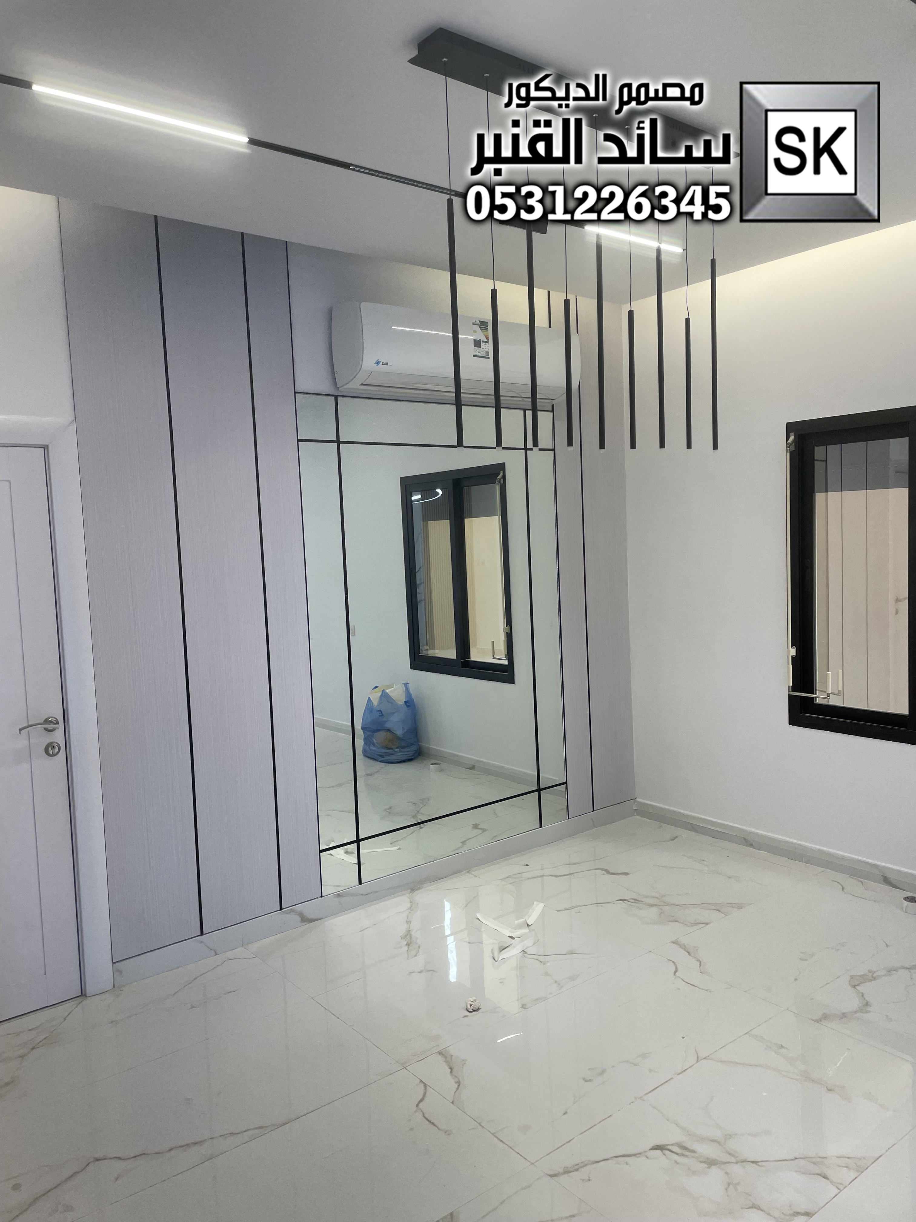 تشطيب بديل شيبورد و بديل رخام و مرايا و جدران تلفاز في الرياض