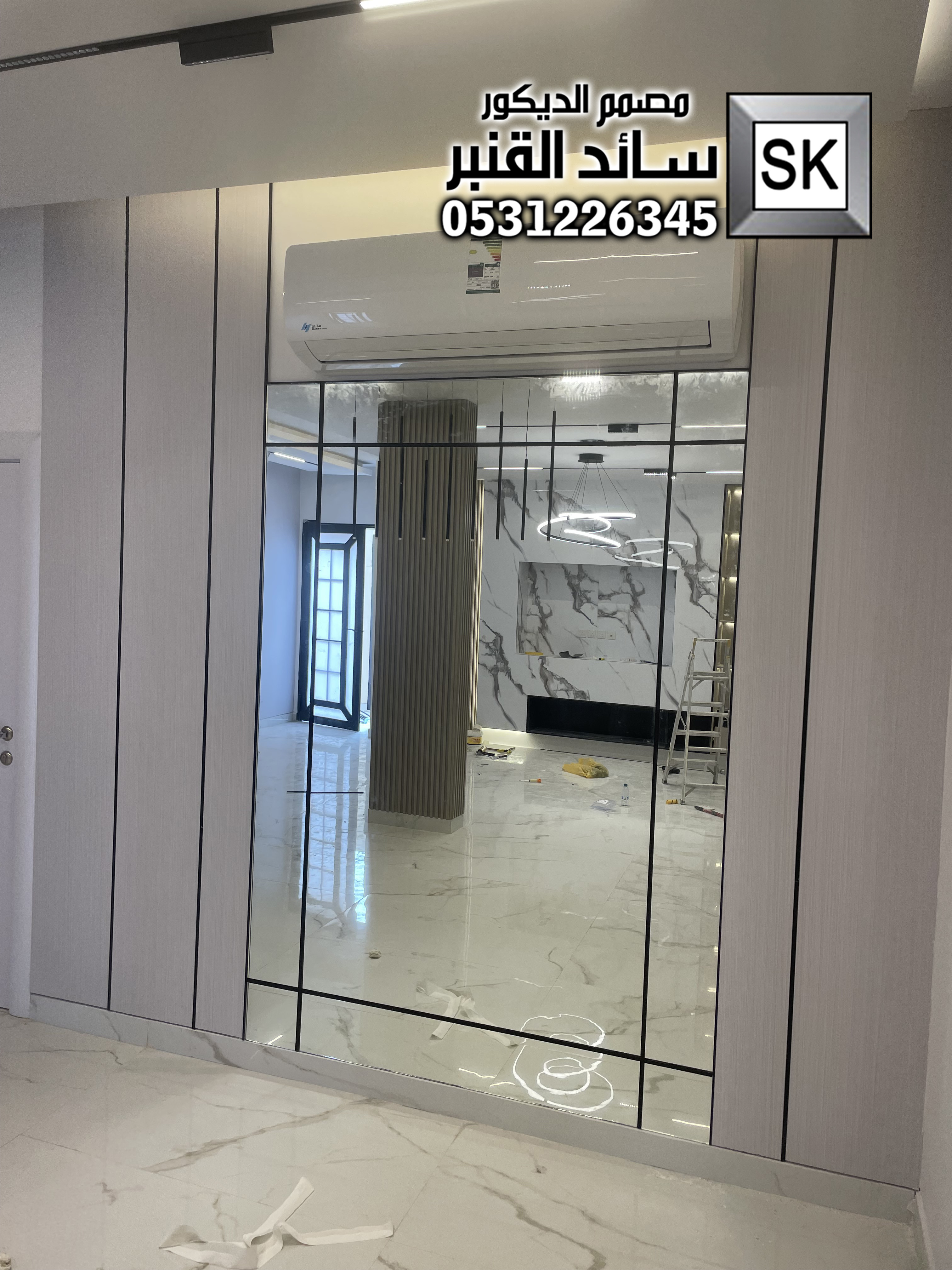 تشطيب بديل شيبورد و بديل رخام و مرايا و جدران تلفاز في الرياض
