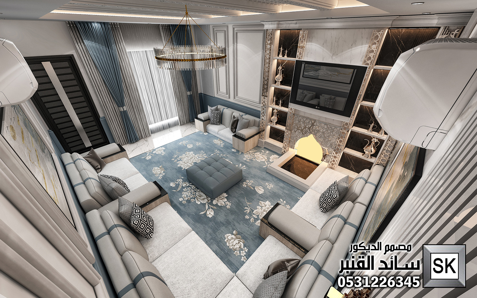 تصميم ديكور داخلي فاخر في الرياض