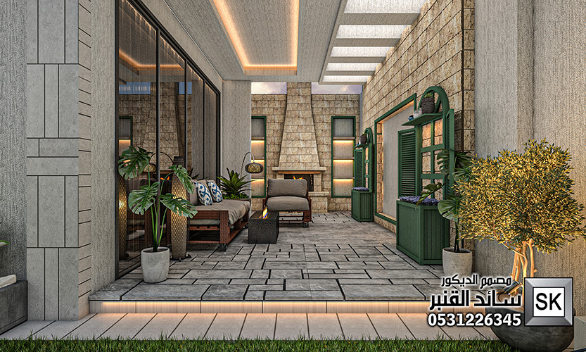 تصميم و تشطيب لاندسكيب منزلي فاخر في السعودية