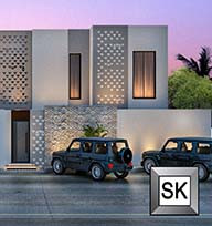 تصميم و تشطيب واجهة فيلا تاون هاوس فخمة في الرياض