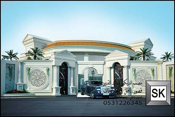 تصميم و تنفيذ واجهة قصر فاخر في الرياض