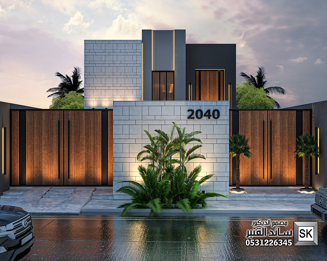 تصميم و تنفيذ واجهة قصور و فلل فخمة في الرياض