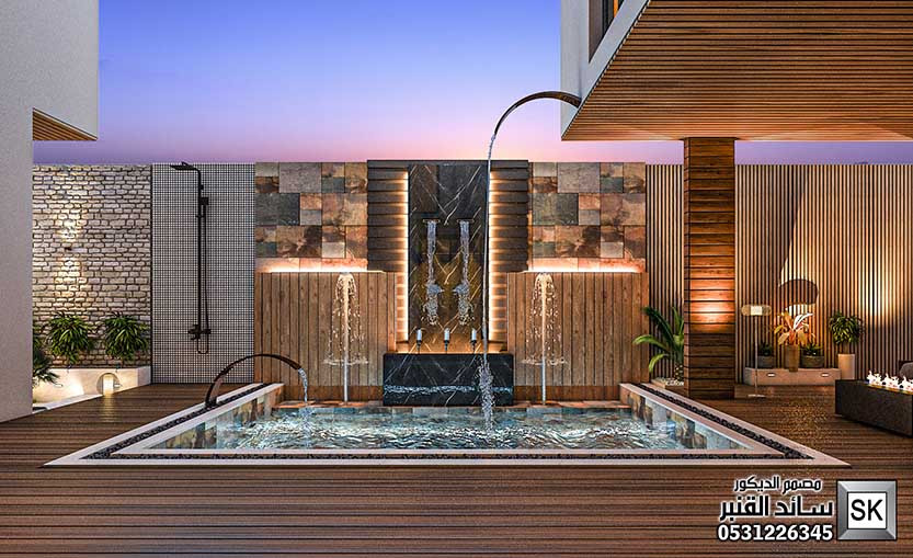 تصميم و تنفيذ لاندسكيب منزلي فاخر في جدة