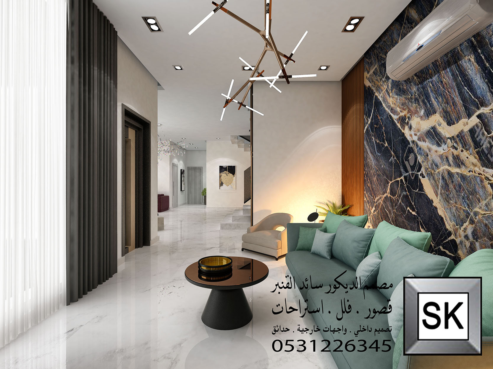 تصميم و تنفيذ ديكور داخلي فلل و قصور و شقق في السعودية