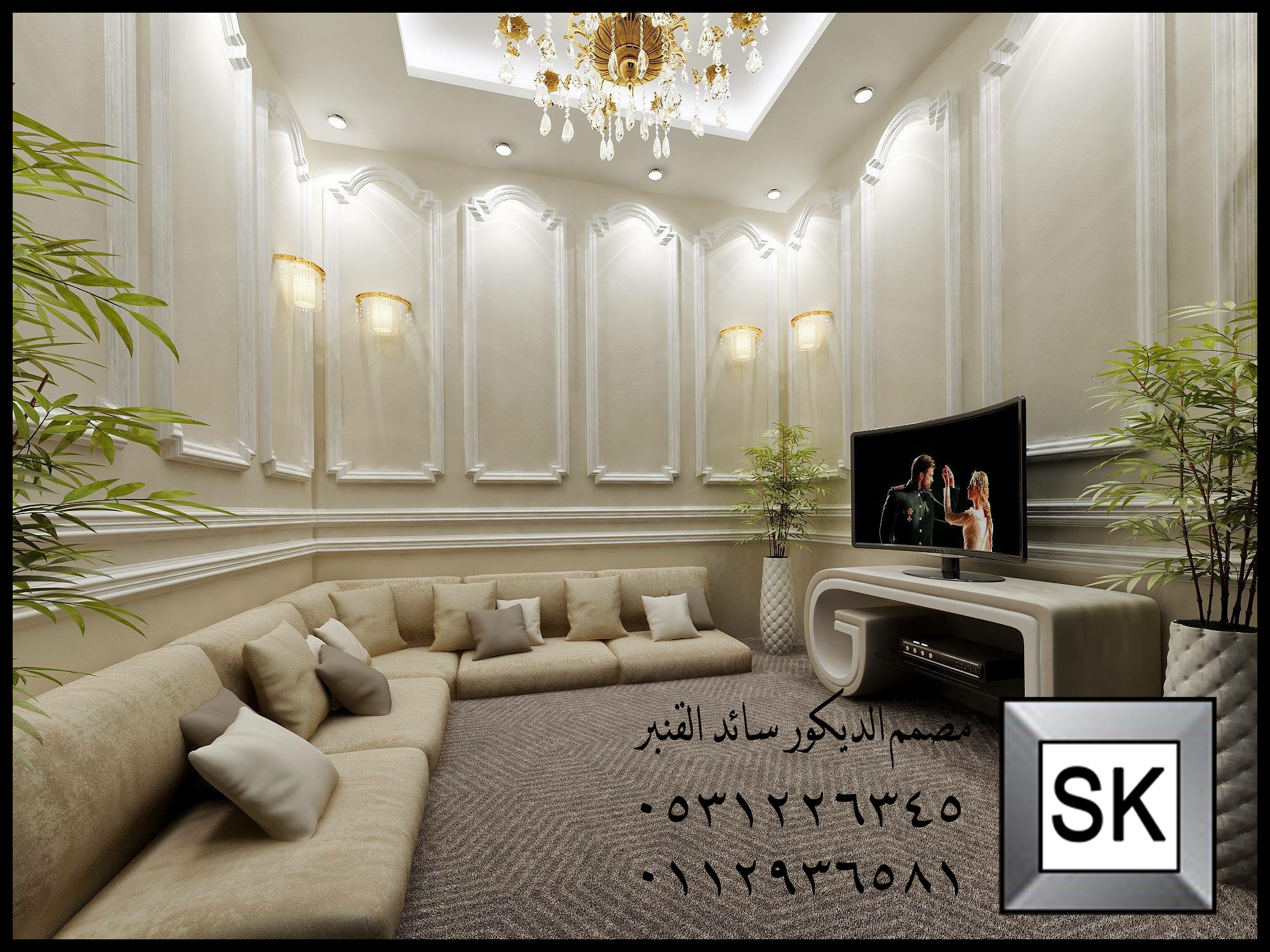 تصميم و تشطيب ديكور داخلي نيوكلاسيك و كلاسيك فاخر في الرياض