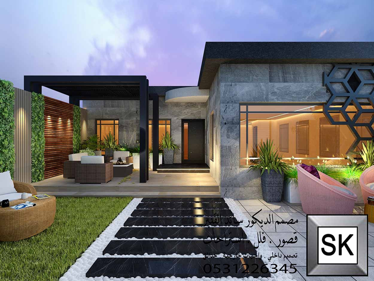 تصميم و تنفيذ لاندسكيب شاليهات و مزارع فخمة في السعودية