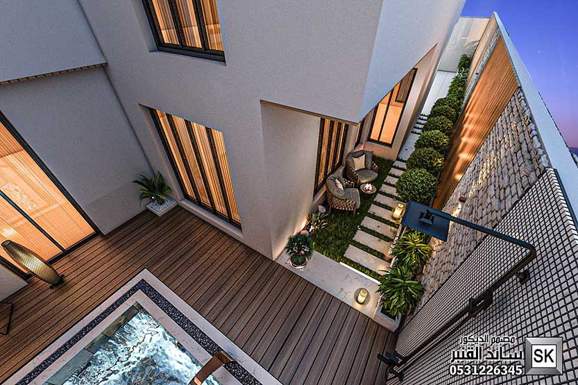 تصميم و تنفيذ لاندسكيب منزلي فاخر في السعودية