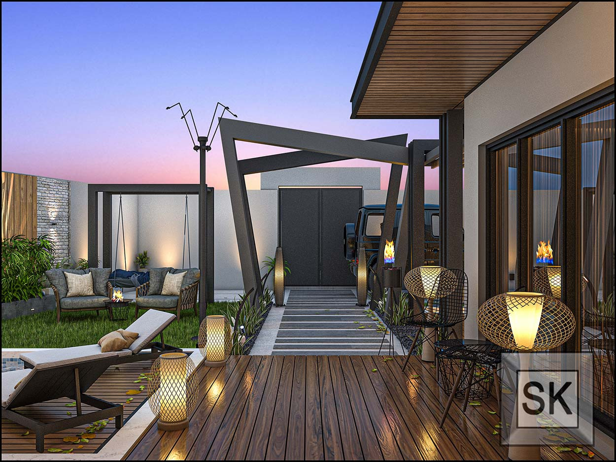 تصميم و تنفيذ  إستراحات و شاليهات في الرياض