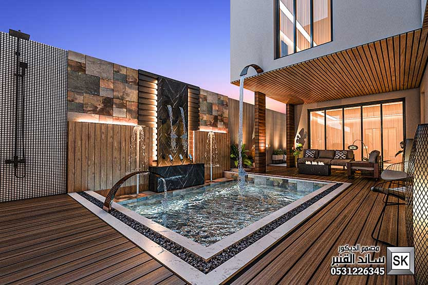 تصميم و تنفيذ لاندسكيب منزلي فاخر في السعودية