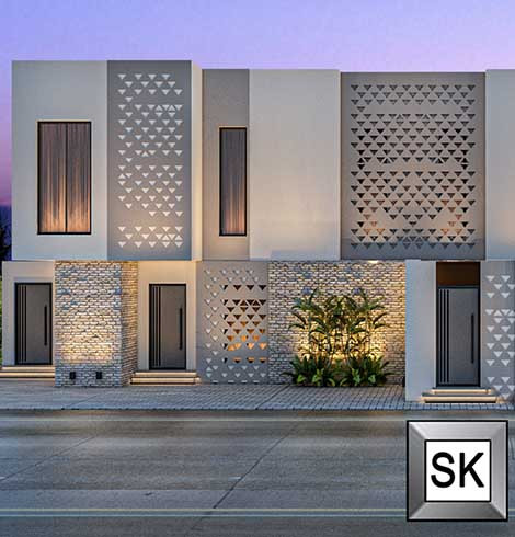 تصميم واجهة فيلا حسب كود وادي حنيفة في الرياض